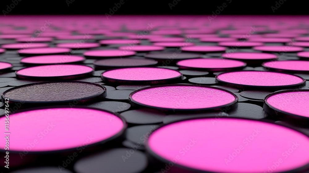 Poster clustered glowing taels in a smooth and vibrant digital artwork with a modern minimalist design and 