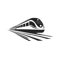 High Speed Train Icon Modern Railway Transportation Design