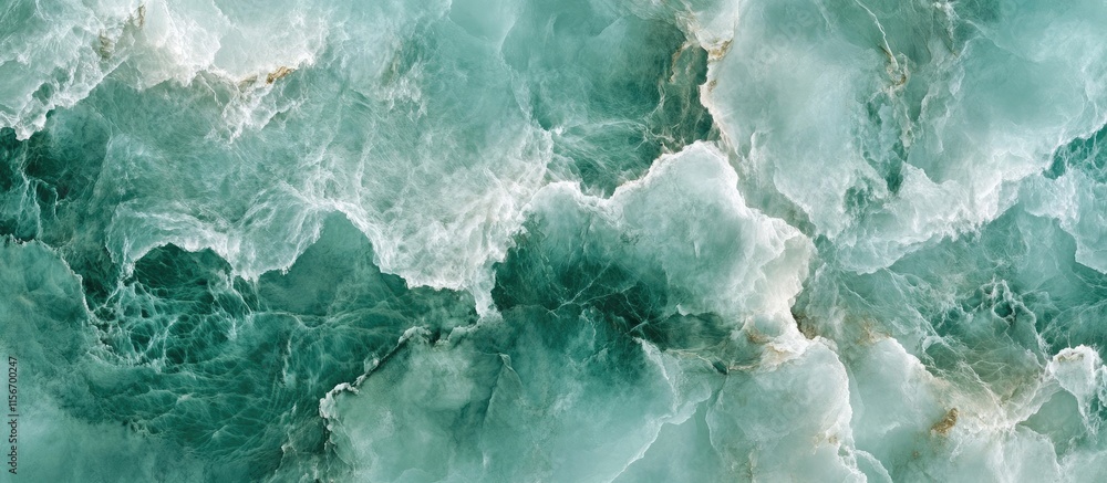 Aufkleber aquamarine cement concrete wall texture with smooth green tones and empty space for text or graphics