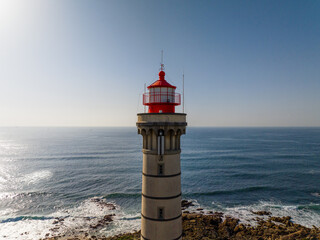 Farol de Leça o Boa Nova situado en Leça da Palmeira distrito de Oporto, Portugal