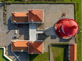 Farol de Leça o Boa Nova situado en Leça da Palmeira distrito de Oporto, Portugal