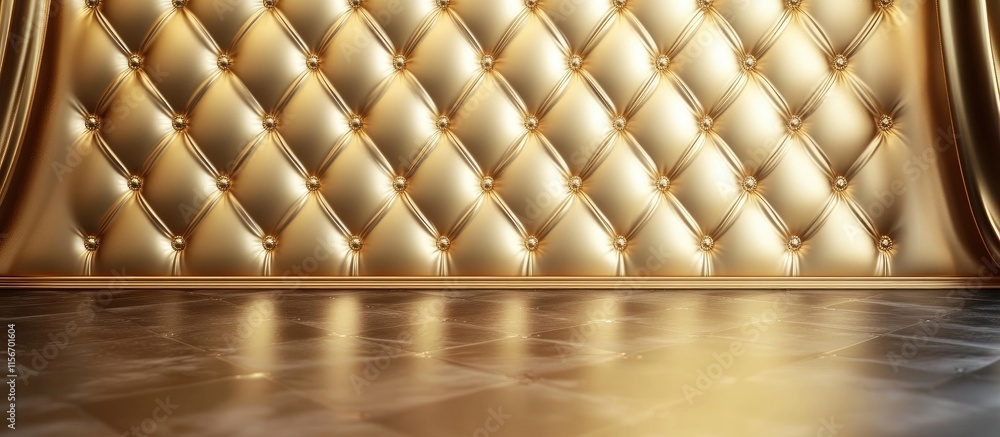 Aufkleber elegant gilded background with modern 3d texture and copy space for text in luxurious interior setti