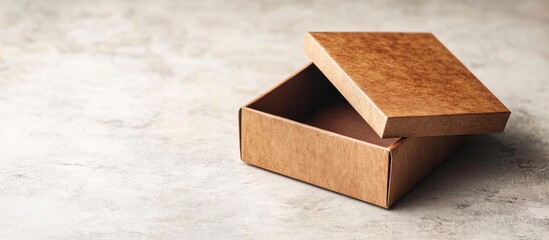 Holiday gift box with open lid for festive celebrations showcasing minimalist design and empty space for personalized text or branding