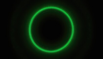 Glowing green light ring black background grainy gradient noise texture poster banner 7
