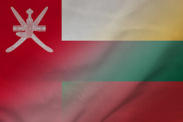 Oman and Lithuania official flag international relations LTU OMN
