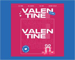 Valentines Party Socials Media