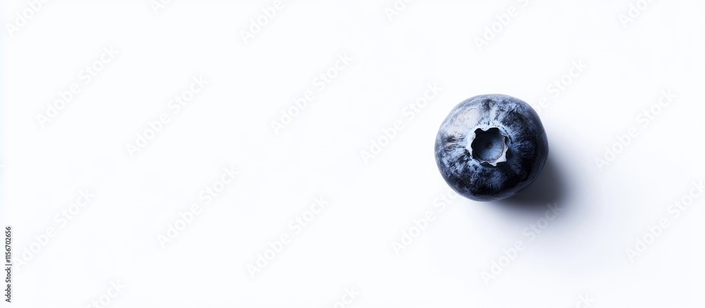 Aufkleber isolated fresh blueberry on clean white background with empty space for text or design elements