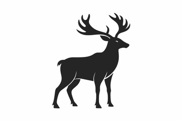 elk silhouette icon vector