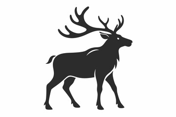 elk silhouette icon vector