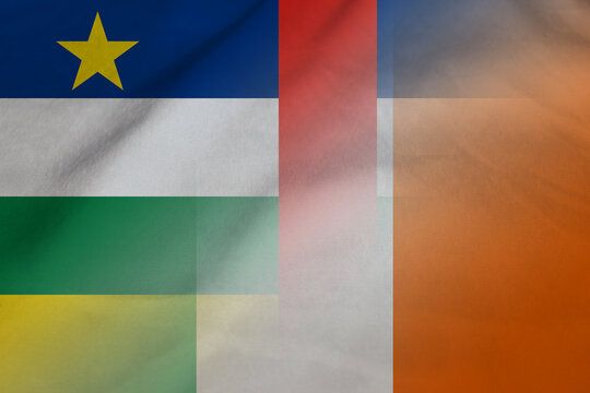 Central African Republic and Ireland national flag transborder relations IRL TCD
