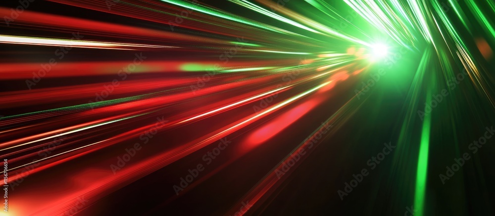 Poster abstract blurred background with green and red light patterns creating vibrant copy space for text a
