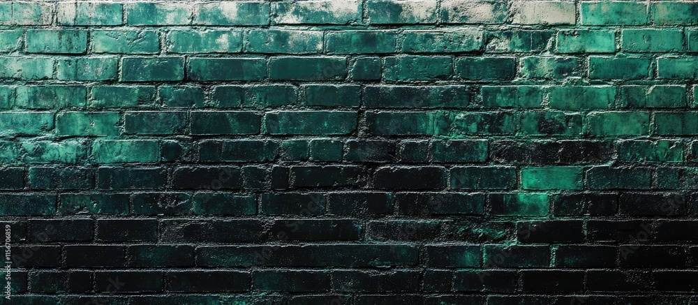 Aufkleber green and black abstract brick wall texture with space for text ideal for modern backgrounds and gra