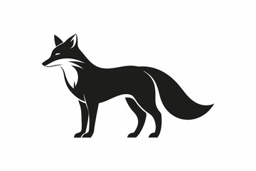 fox silhouette icon vector