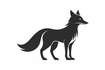 fox silhouette icon vector