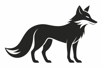 fox silhouette icon vector