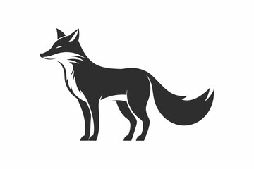 fox silhouette icon vector