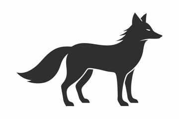 fox silhouette icon vector