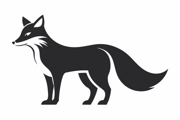 fox silhouette icon vector
