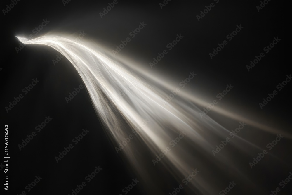 Aufkleber abstract light beam streaks across a dark background, creating a dynamic, ethereal effect.