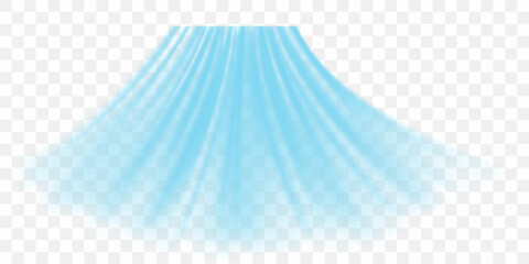Cold flow from the air conditioner. Snowy frosty whirlwind. Realistic 3d vector isolated on transparent background.
