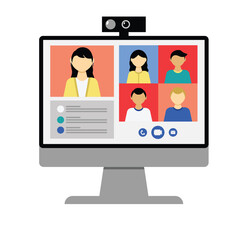 Video conference Illustration