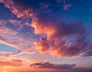 Fototapeta premium Sky with clouds at sunset