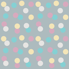Neon Pastel Polka Dot Seamless Patterns