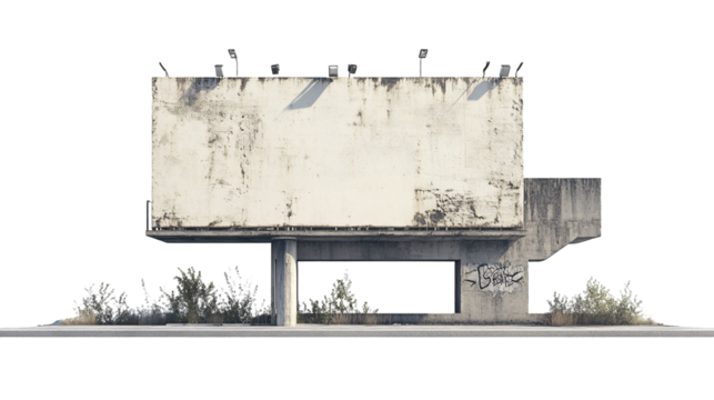 Billboard Isolated on White Background - Advertising Display