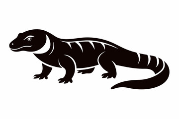 Gila monster silhouette icon vector