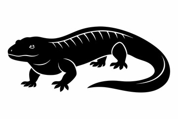 Gila monster silhouette icon vector