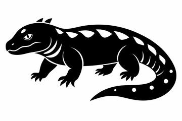Gila monster silhouette icon vector