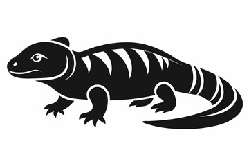 Gila monster silhouette icon vector