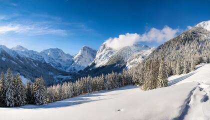 Sappada, Friuli. Winter landscapes. Immersed in the snow.