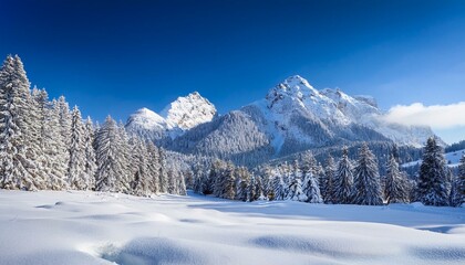 Sappada, Friuli. Winter landscapes. Immersed in the snow.
