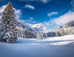 Sappada, Friuli. Winter landscapes. Immersed in the snow.