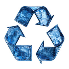 Blue Ice Recycling Symbol Eco Friendly Sustainable Nature Clean Pure Environmental Conservation