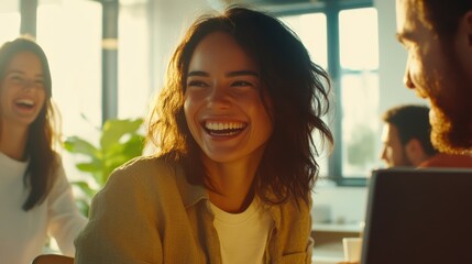 The Joyful Woman Laughing