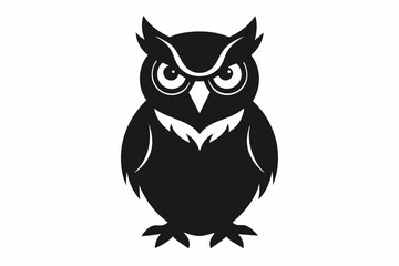 Fototapeta premium great horned owl silhouette icon vector