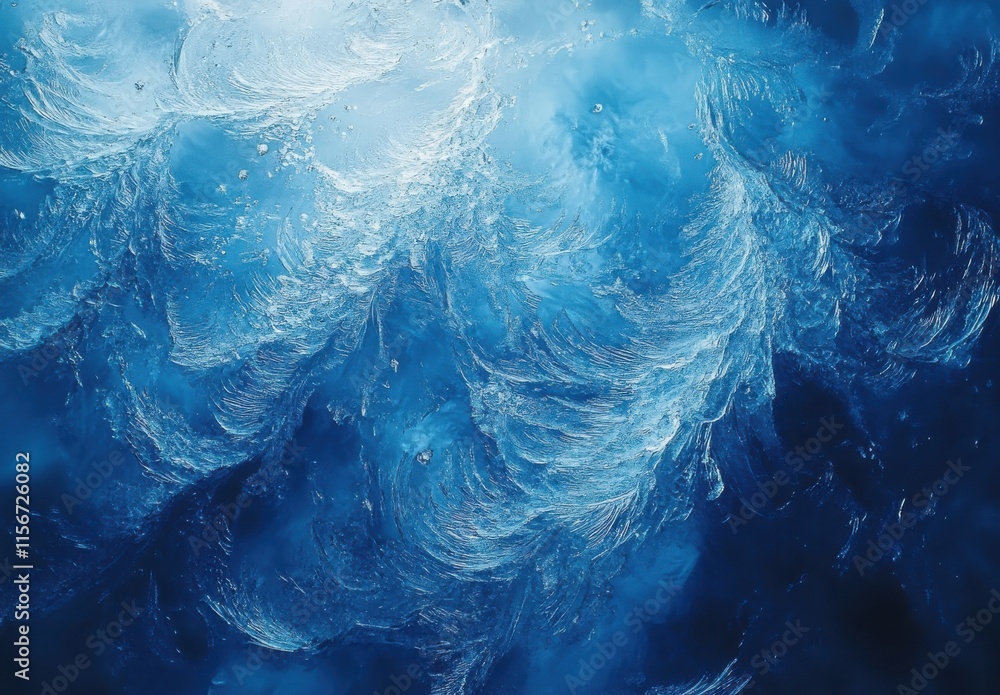 Poster beautiful abstract background of turquoise blue water waves with intricate patterns and textures cre