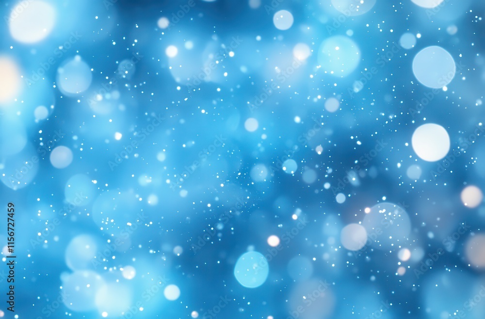 Poster beautiful blue abstract background with soft blurred bokeh effect and floating particles ideal for h
