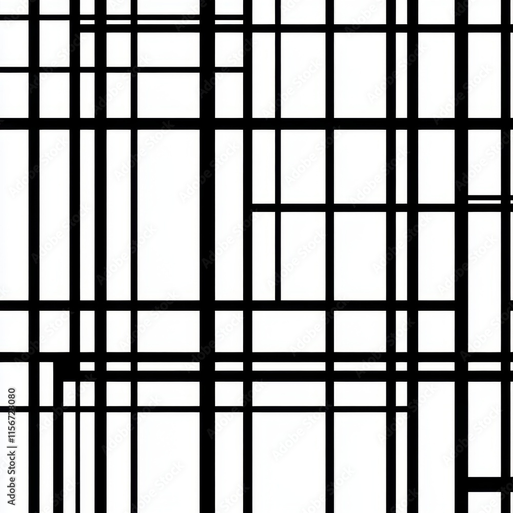 Poster abstract black and white grid pattern, creating a visually striking background with a modern feel.