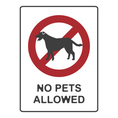 no pets allowed, flat logo