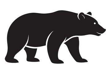 grizzly bear silhouette icon vector