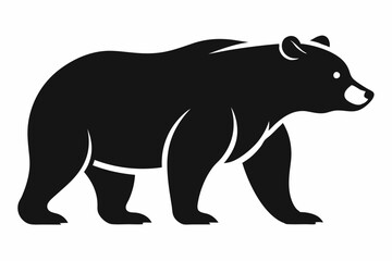 grizzly bear silhouette icon vector