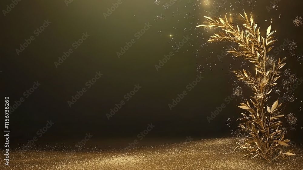 Poster elegant and festive 3d showcasing vibrant firework trails with glowing particles and a reserved text