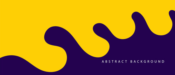 Abstract wavy purple and orange fluid in flat style. Geometric background for banners, posters, presentations.