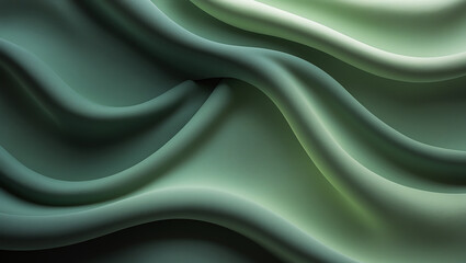 Obraz premium Background Abstract Green Waves with Smooth Flowing Patterns