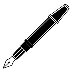 Fountain Pen Line Art Vector Design