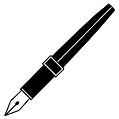 Fountain Pen Line Art Vector Design