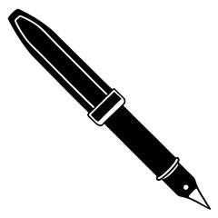 Fountain Pen Line Art Vector Design